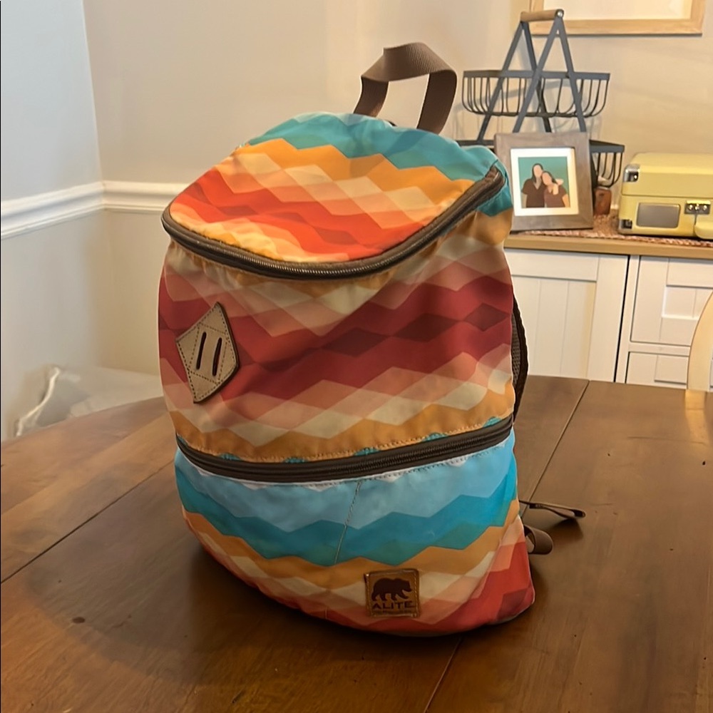 Colorful Chevron Geometric Alite Backpack - Picture 2 of 5